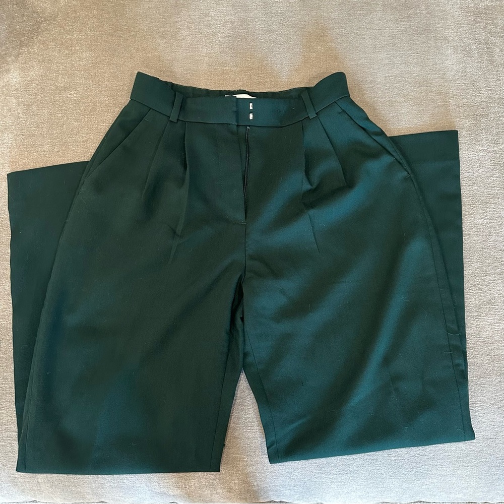 Curve Love Green Sloane Tailored Wide Leg Pant